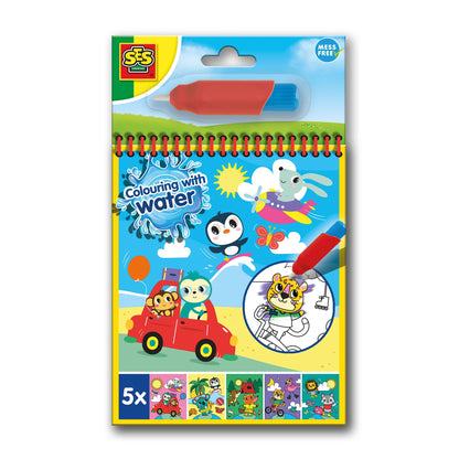 SES Creative 02341 Schilderen met water kleurboek met waterstift-reizen