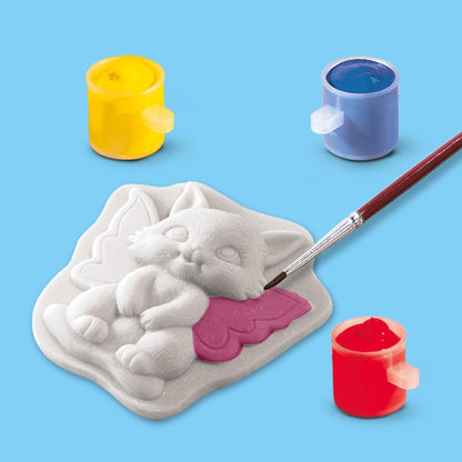 SES Creative 01342 Casting en Schilderen - Leuke fantasiefiguren - Creatieve knutselset voor kinderen vanaf 5 jaar - Maak 11 leuke figuren, waaronder draken, eenhoorns, konijnen en meer