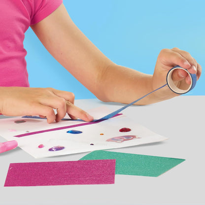 SES Creative 14139 Glitter Mega Craft Box - Creatieve knutselset voor kinderen vanaf 5 jaar, inclusief 65 XL diamantstickers, 360 ronde diamantstickers