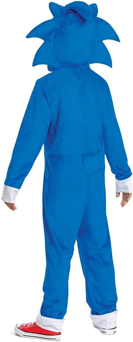DISGUISE Sonic the Hedgehog Costume for Kids, Official Sega Licensed Product, Soft Jumpsuit with Attached Tail, Detailed Hood with Dimensional Quills and Ears, for 4-6 and 7-8 years