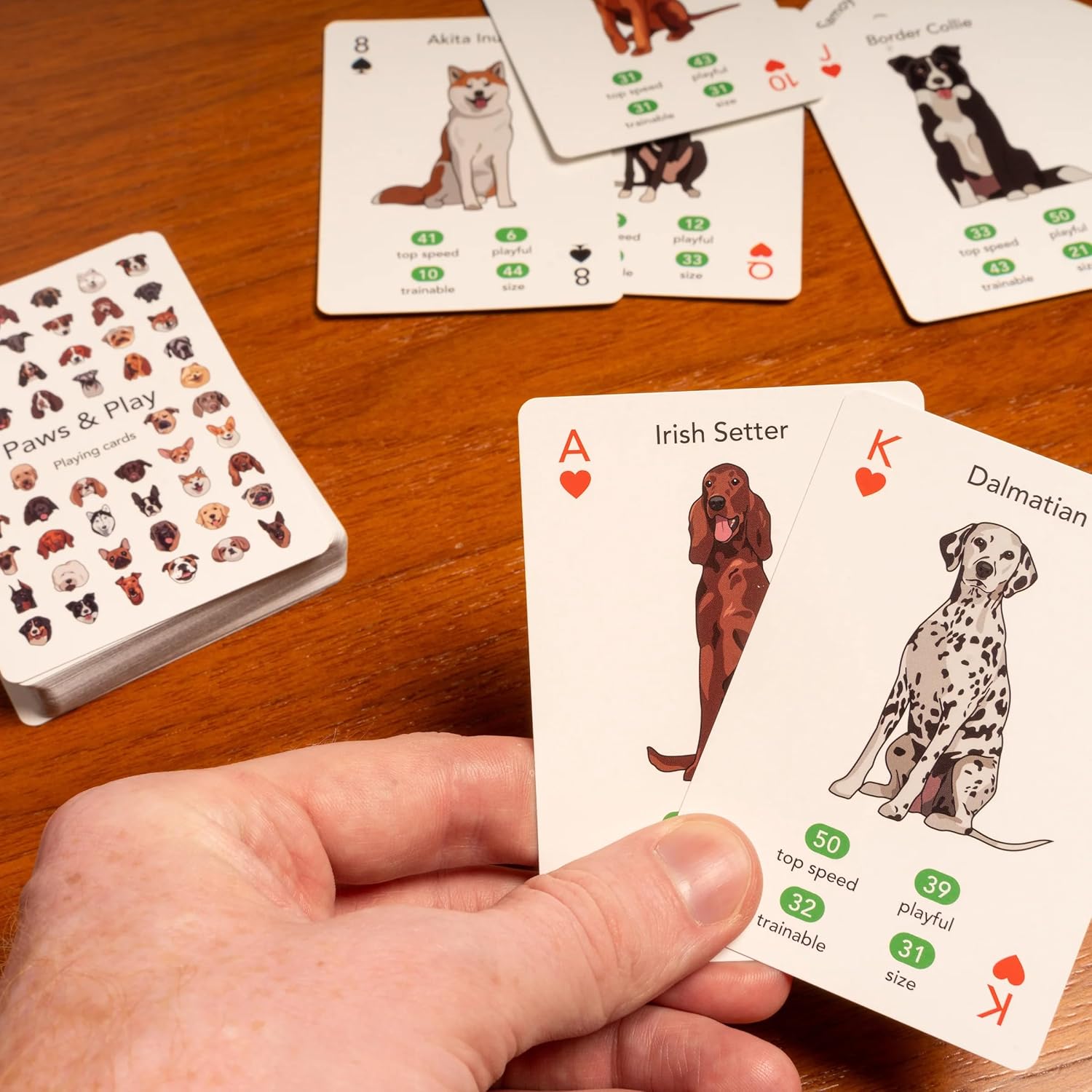 Kikkerland Paws & Play - Cartas de juego