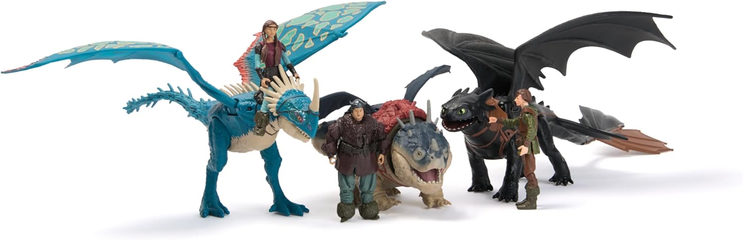 Dreamworks Dragons, How to Train Your Dragon, Deadly Nadder & Astrid, Viking Duo Action Figures, Kids Toys for Boys Ages 4 and up