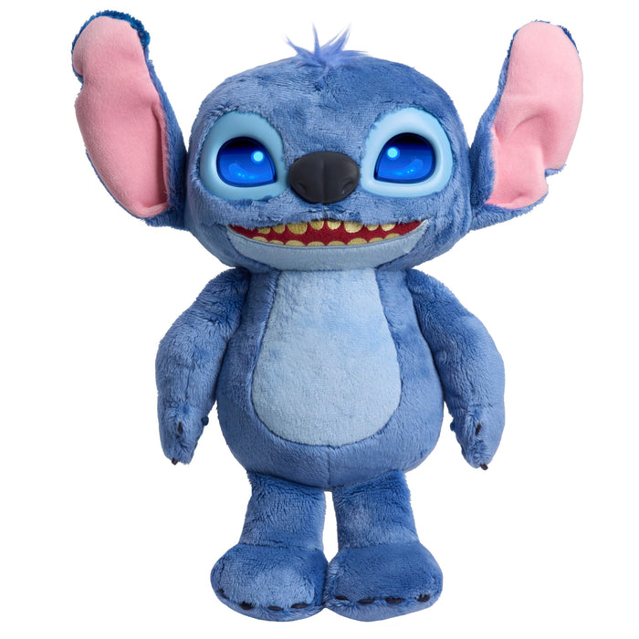 Just Play Peluche Stitch Interactive de Disney mesurant 34,3 cm de Haut, Plus de 50 Sons et Expressions, Yeux LCD expressifs, Jouets pour Enfants de 3 Ans et Plus