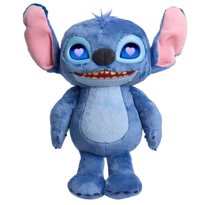 Just Play Peluche Stitch Interactive de Disney mesurant 34,3 cm de Haut, Plus de 50 Sons et Expressions, Yeux LCD expressifs, Jouets pour Enfants de 3 Ans et Plus