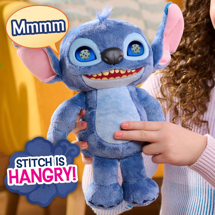 Just Play Peluche Stitch Interactive de Disney mesurant 34,3 cm de Haut, Plus de 50 Sons et Expressions, Yeux LCD expressifs, Jouets pour Enfants de 3 Ans et Plus