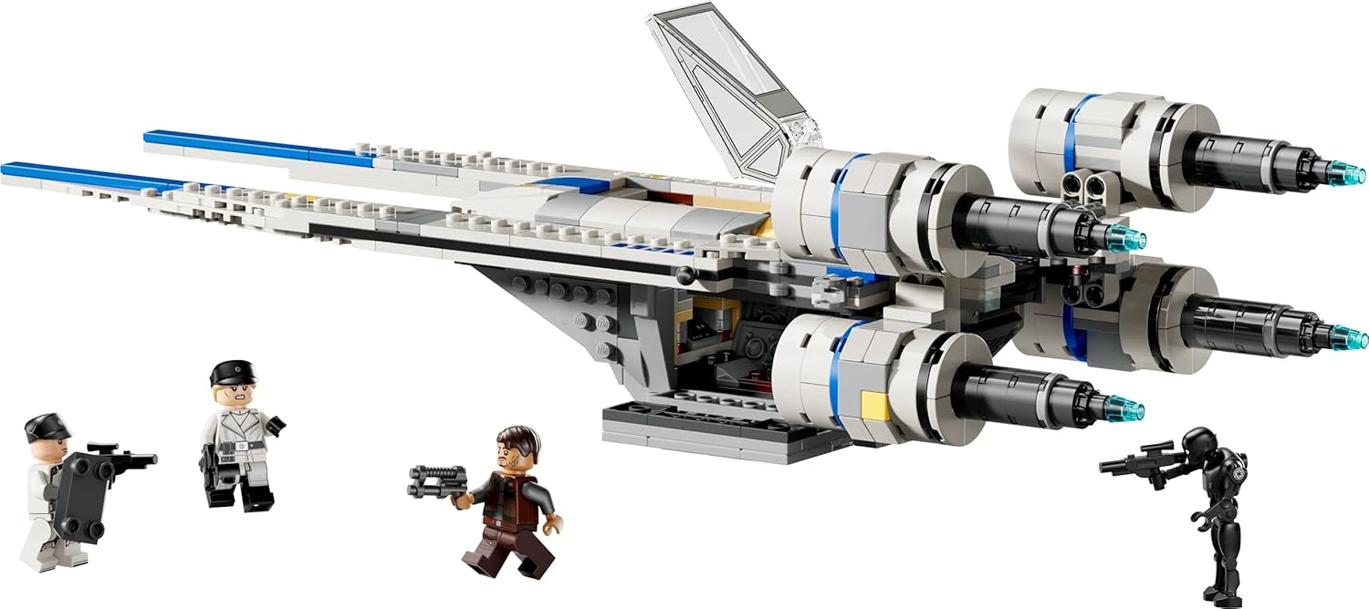 LEGO Star Wars 75399 U-Wing Starfighter Ribelle - Astronave Giocattolo da Costruire con Funzione Swing-Wing, 3 Minifigure e 1 Droide K-2SO - Regalo per Bambini da 8 Anni Fan della Stagione 2 di Andor