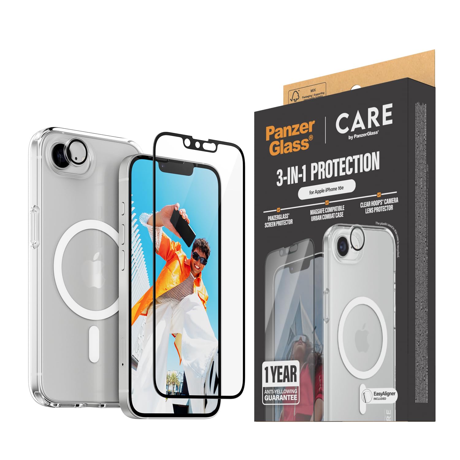 Care By Panzerglass - Flagship 3-In-1 - Iphone 16E - Bundle