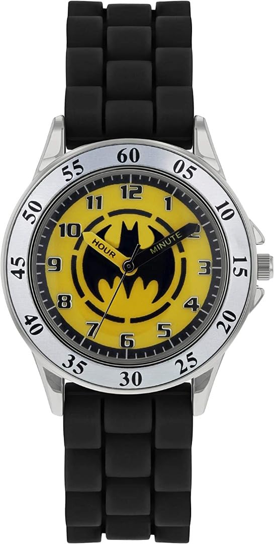Warner Brothers Batman Black Silicon Strap Watch BAT9522