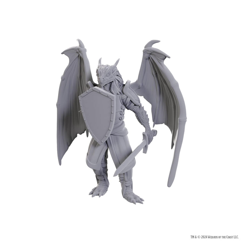 WizKids Dungeons & Dragons Nolzur's Marvelous Miniatures | Unpainted Miniatures | Wave 25 (Dragonborn of Bahamut