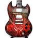 Mini Chitarra Da Collezione Replica In Legno -Guns N Roses - Slash - Smoking Gu