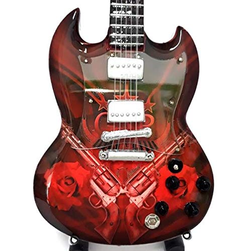 Mini Chitarra Da Collezione Replica In Legno -Guns N Roses - Slash - Smoking Gu