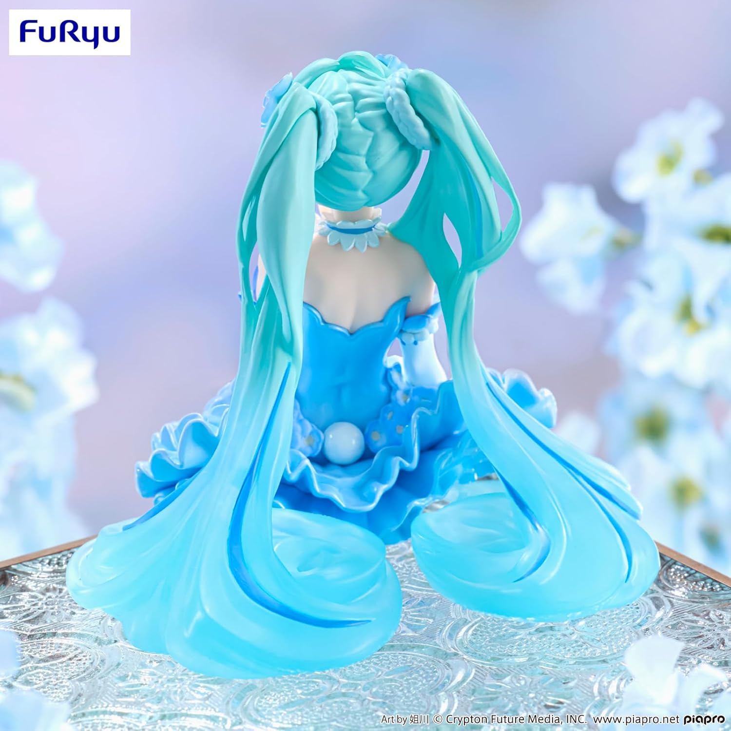 Furyu Hatsune Miku Flower Fairy Nemophila Pail Blue Colour View Fig. 15 cm Hatsune Miku Noodle Stopper