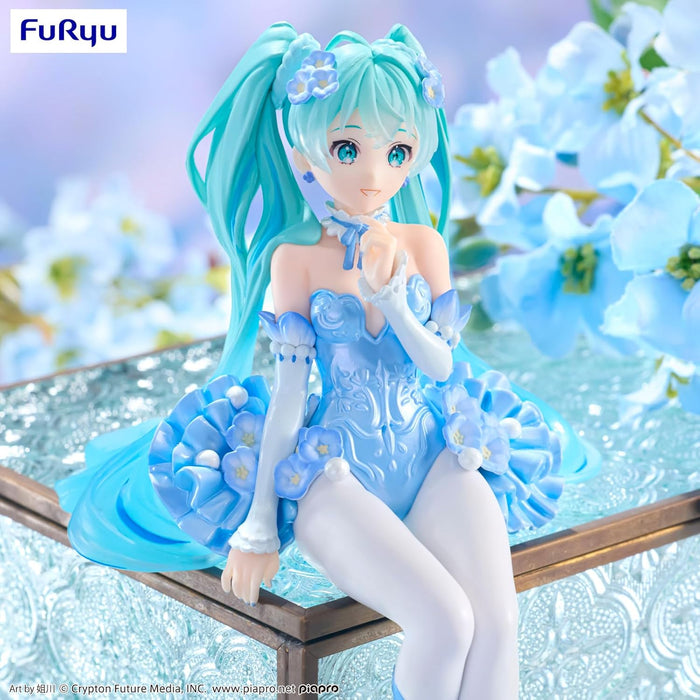 Furyu Hatsune Miku Flower Fairy Nemophila Pail Blue Colour View Fig. 15 cm Hatsune Miku Noodle Stopper