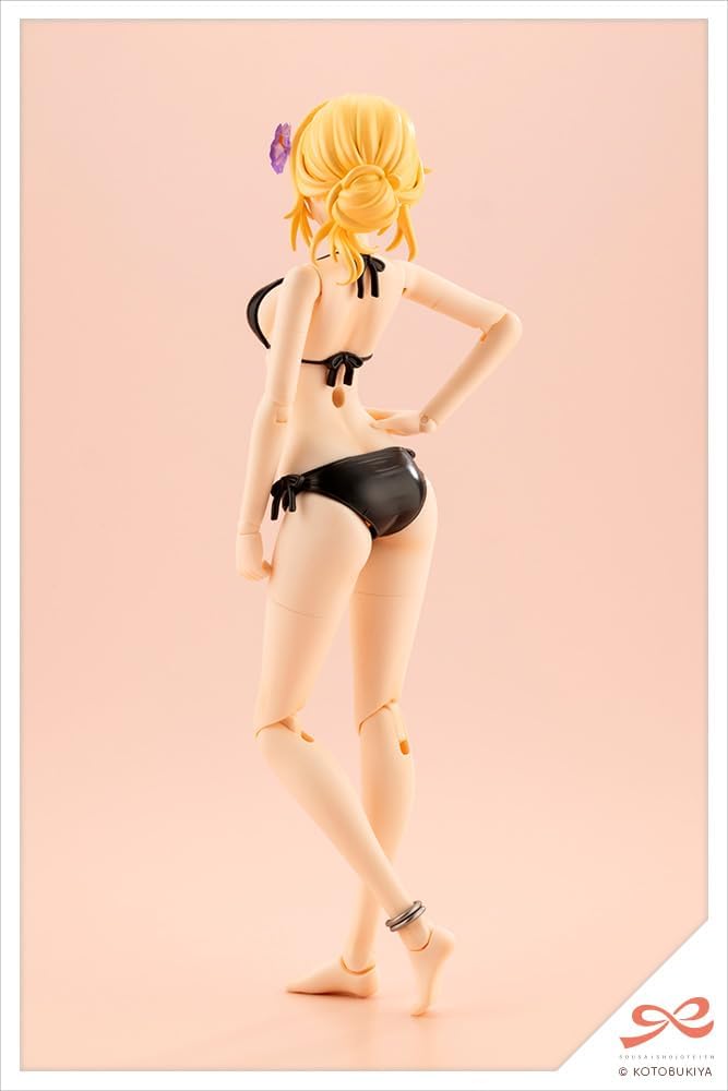 KOTOBUKIYA Sosai Girl Garden Saeki Ritsuka  Hair Arrangement Version, Total Height Approx. 6.2 inches (158 mm), 1/10 Scale Plastic Model