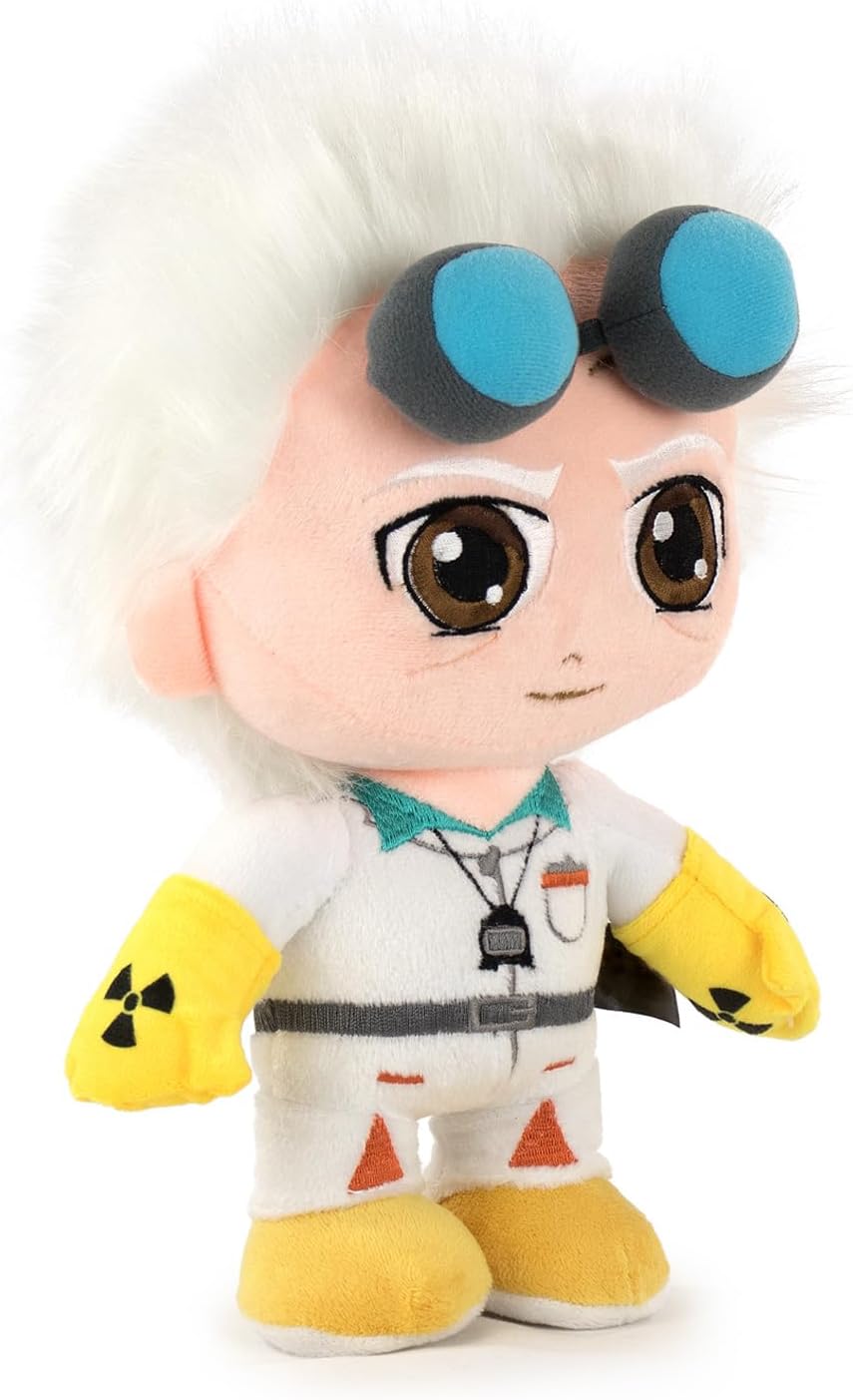 Peluche dei Personaggi di Ritorno al Futuro - 26 Centimetri - Marty McFly, Doc - qualità Super Soft (Doc con Display