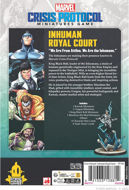 ATOMIC MASS GAMES | Marvel Crisis Protocol: Inhuman Royal Court | Miniatures Game | Ages 14+ | 2 Players | 90+ Minutes Playing Time