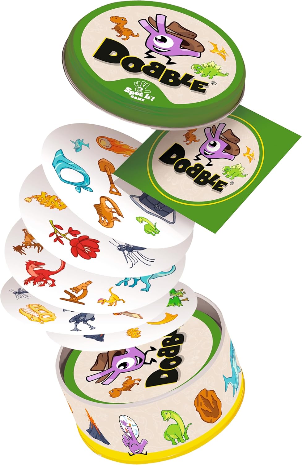Asmodee | Dobble Dinosaurs | Family Card Game | Ages 4+ | 2-8 Players | 15 Minutes Playing Time