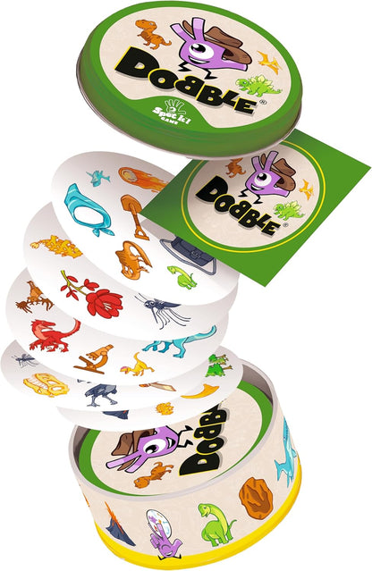 Asmodee | Dobble Dinosaurs | Family Card Game | Ages 4+ | 2-8 Players | 15 Minutes Playing Time