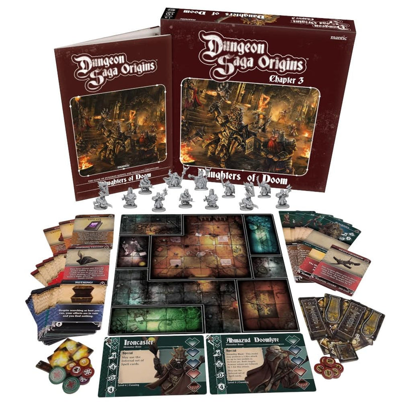 mantic Games | Dungeon Saga Origins Daughters of Doom Expansion | Fantasy Dungeon Crawler Expansion | New Heroes, Enemies and Quests