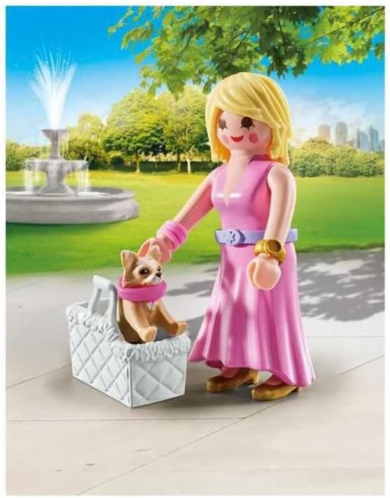 PLAYMOBIL 71737 Dame avec Chihuahua et panier transport