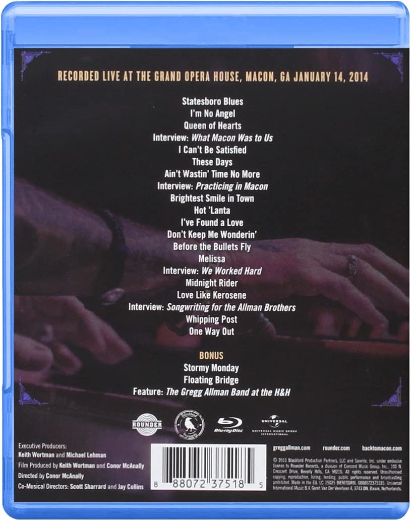 Gregg Allman Live: Back to Macon, GA