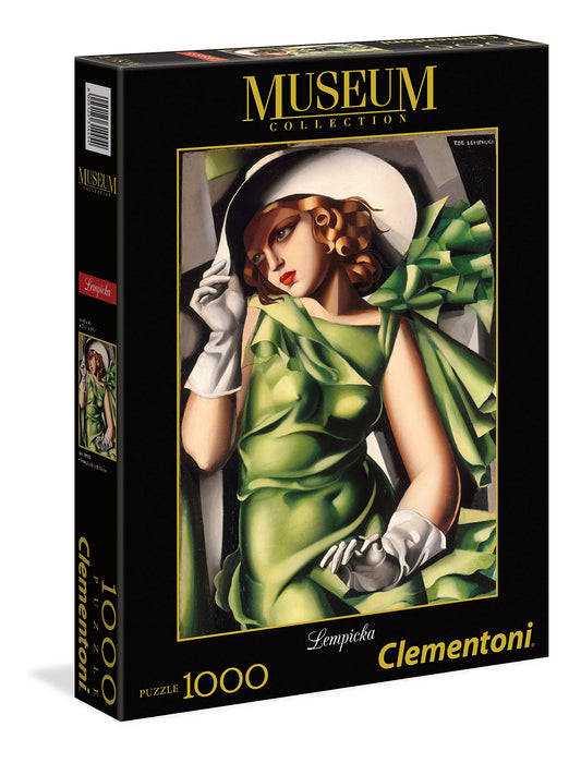Clementoni - 39332.9 - Puzzle - Tamara de lempicka - Ragazza in verde - 1000 Pièces