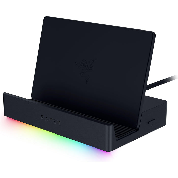 Razer Handheld Dock Chroma - 6-Port HDMI & USB Charging Hub for mobile gaming or tablet devices (3x USB A, 1x HMDI, 1 USB-C 100W Passthrough Chargin, 1x GbE) Black