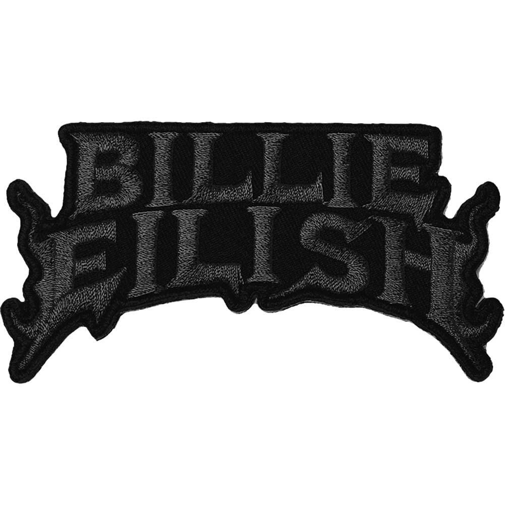 Billie Eilish Patch Flame Black Official Black Taille unique