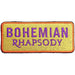 Queen Patch Bohemian Rhapsody Official Yellow Embroidered woven iron on Taglia unica