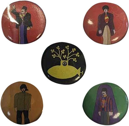 Rock Off officially licensed products The Beatles Yellow Submarine 5 Pack Button Pacchetto Spille Size One Size