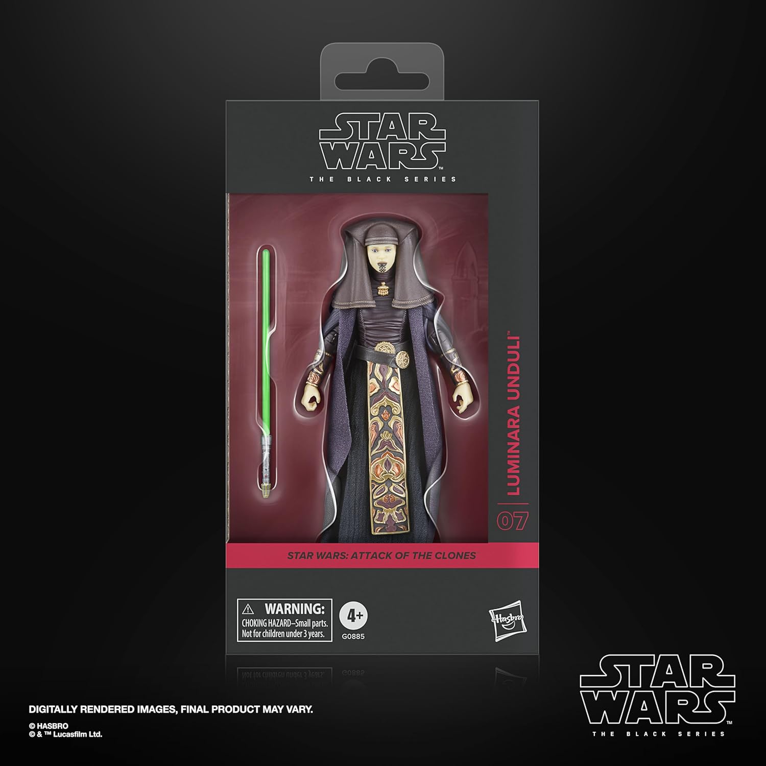Star Wars The Black Series, Luminara Unduli, Star Wars: El Ataque de los Clones, Figura Premium Coleccionable de 15 cm