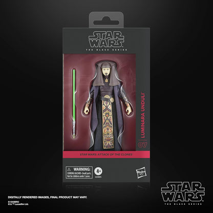 Star Wars The Black Series, Luminara Unduli, Star Wars: El Ataque de los Clones, Figura Premium Coleccionable de 15 cm