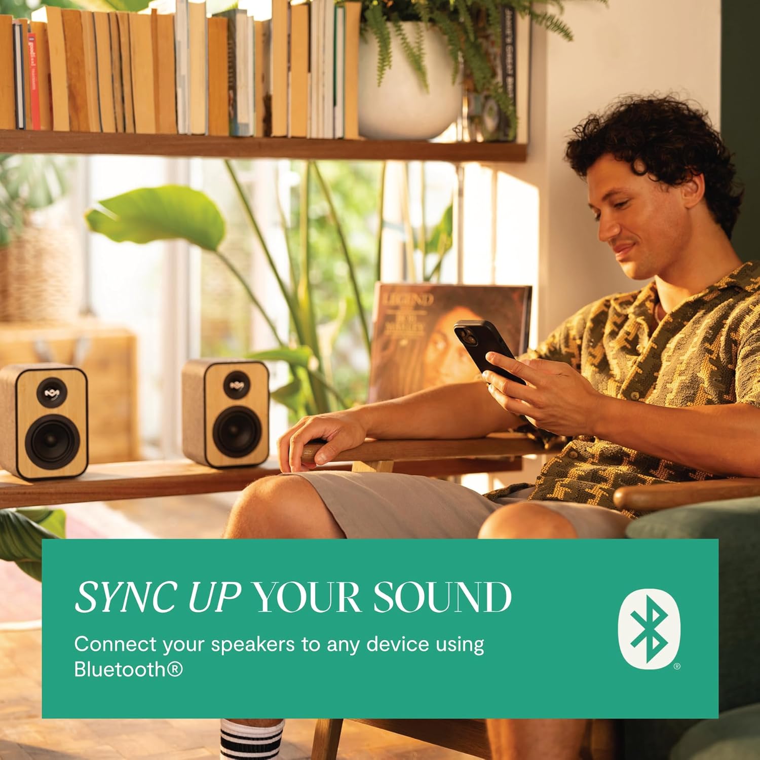 House Of Marley Uplift Bt Bookshelf Speakers Signature Black