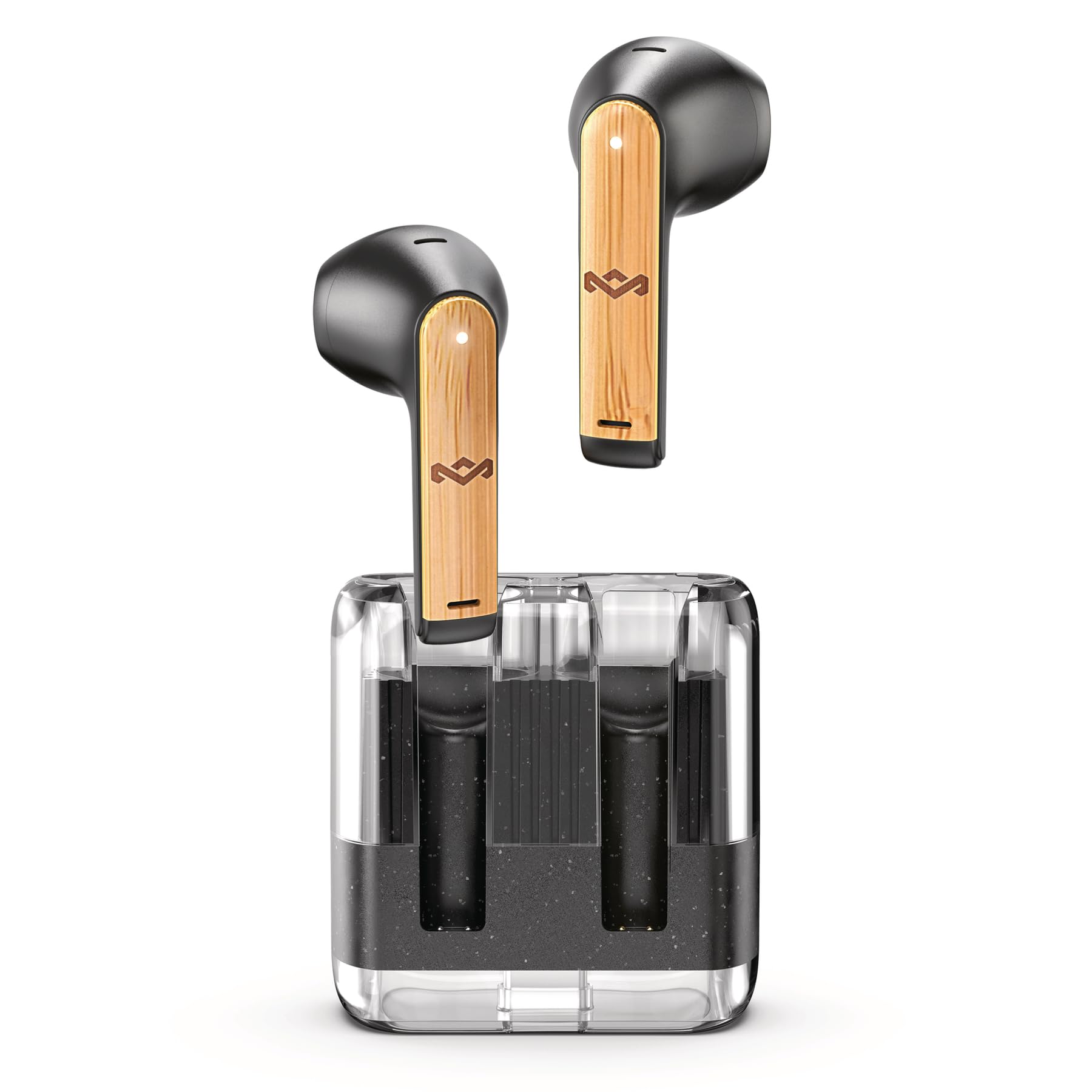 Marley House of Zion True Wireless Bluetooth Earbuds - Auricolari con Microfono Integrato, 16 Ore di Autonomia, Cuffie In-Ear, Custodia per Auricolari USB-C, Materiali Sostenibili