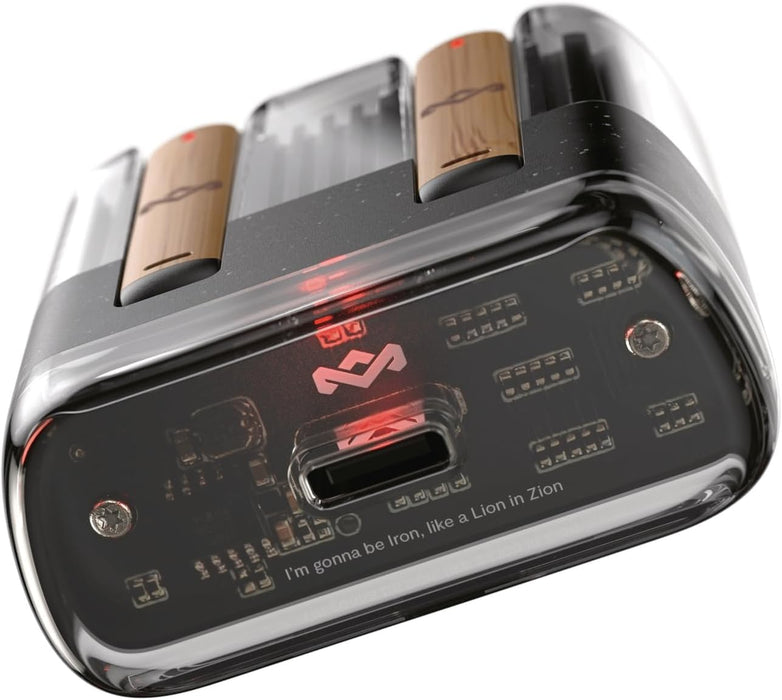 Marley House of Zion True Wireless Bluetooth Earbuds - Auricolari con Microfono Integrato, 16 Ore di Autonomia, Cuffie In-Ear, Custodia per Auricolari USB-C, Materiali Sostenibili