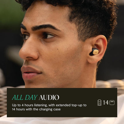 House of Marley Smile Jamaica True Wireless Earbuds - Mini Auricolari Bluetooth, 14 Ore di Autonomia, Cuffie In-Ear, Auricolari TWS con Custodia di Ricarica, Materiali Sostenibili