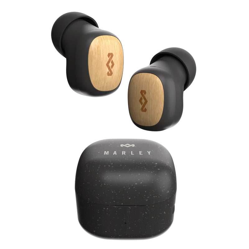 House of Marley Smile Jamaica True Wireless Earbuds - Mini Auricolari Bluetooth, 14 Ore di Autonomia, Cuffie In-Ear, Auricolari TWS con Custodia di Ricarica, Materiali Sostenibili