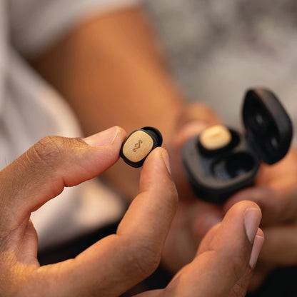 House of Marley Smile Jamaica True Wireless Earbuds - Mini Auricolari Bluetooth, 14 Ore di Autonomia, Cuffie In-Ear, Auricolari TWS con Custodia di Ricarica, Materiali Sostenibili