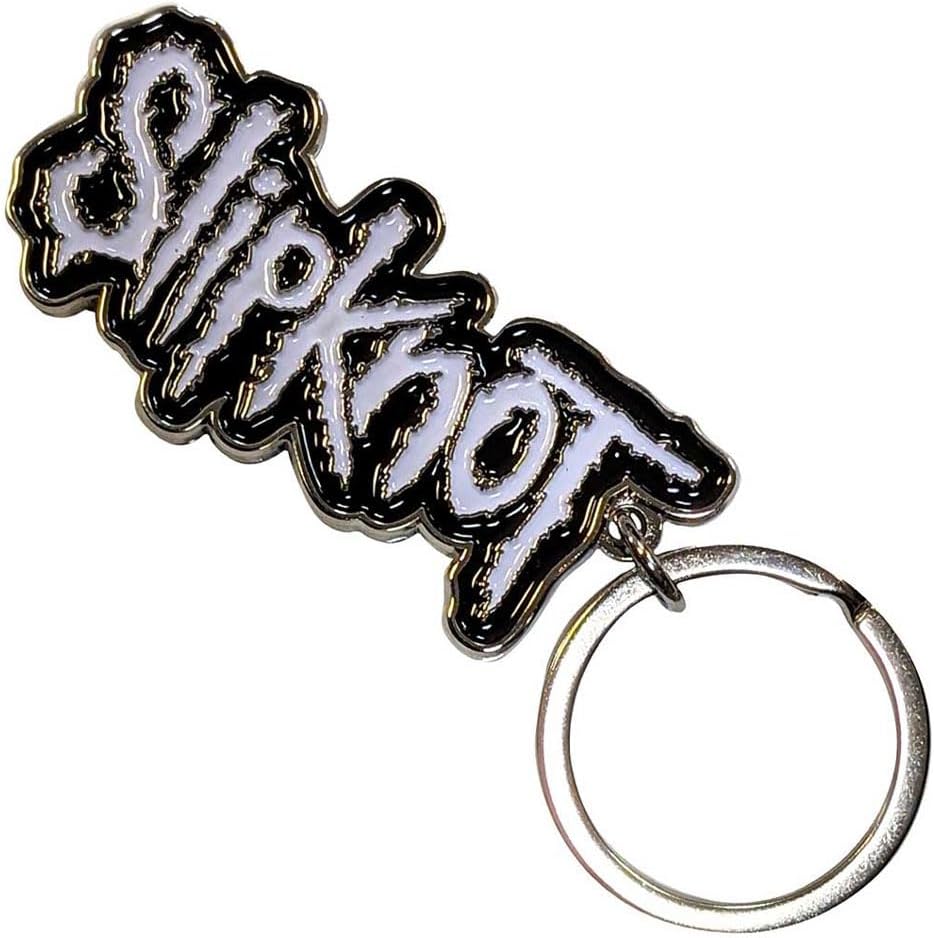 Orphan Sku - Slipknot Keychain: White Logo Black Border