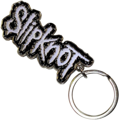 Orphan Sku - Slipknot Keychain: White Logo Black Border