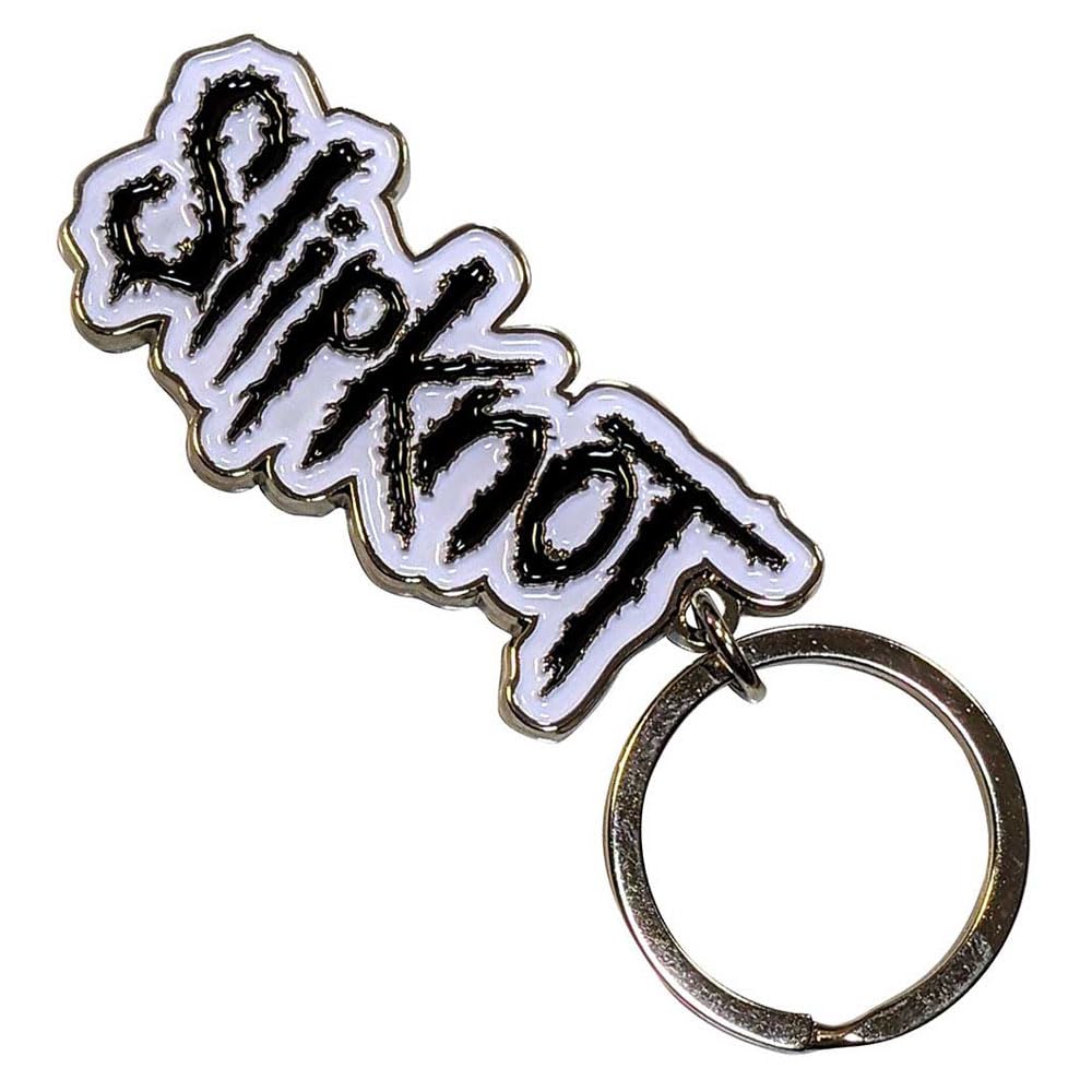 Orphan Sku - Slipknot Keychain: Black Logo White Border