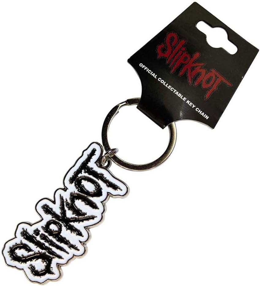 Orphan Sku - Slipknot Keychain: Black Logo White Border