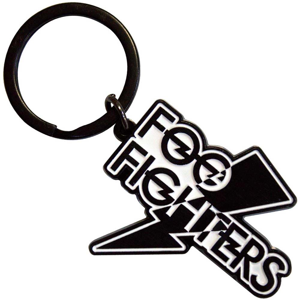 Rock Off officially licensed products Foo Fighters Flash Band Logo Keychain Keychain, Foo Fighters Flash Logo Keyring One Size Black