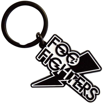 Rock Off officially licensed products Foo Fighters Flash Band Logo Keychain Keychain, Foo Fighters Flash Logo Keyring One Size Black