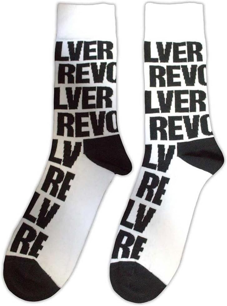 Beatles (The): Rock Off - Revolver Text Repeat (Calzini Unisex Uk Size 7 - 11)