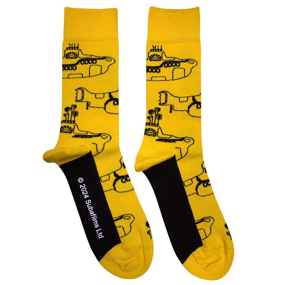 Rock Off officially licensed products The Beatles Yellow Submarine Sub Outline Repeat Ankle Chaussettes Size One Size
