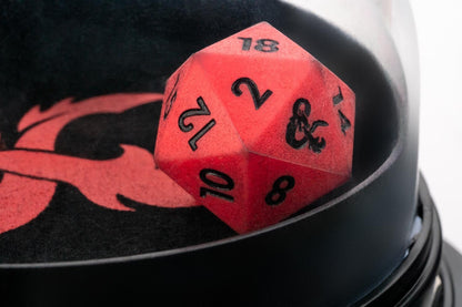 D&D Orb of Possibility Dice Roller with Silicone d20, Removable lid