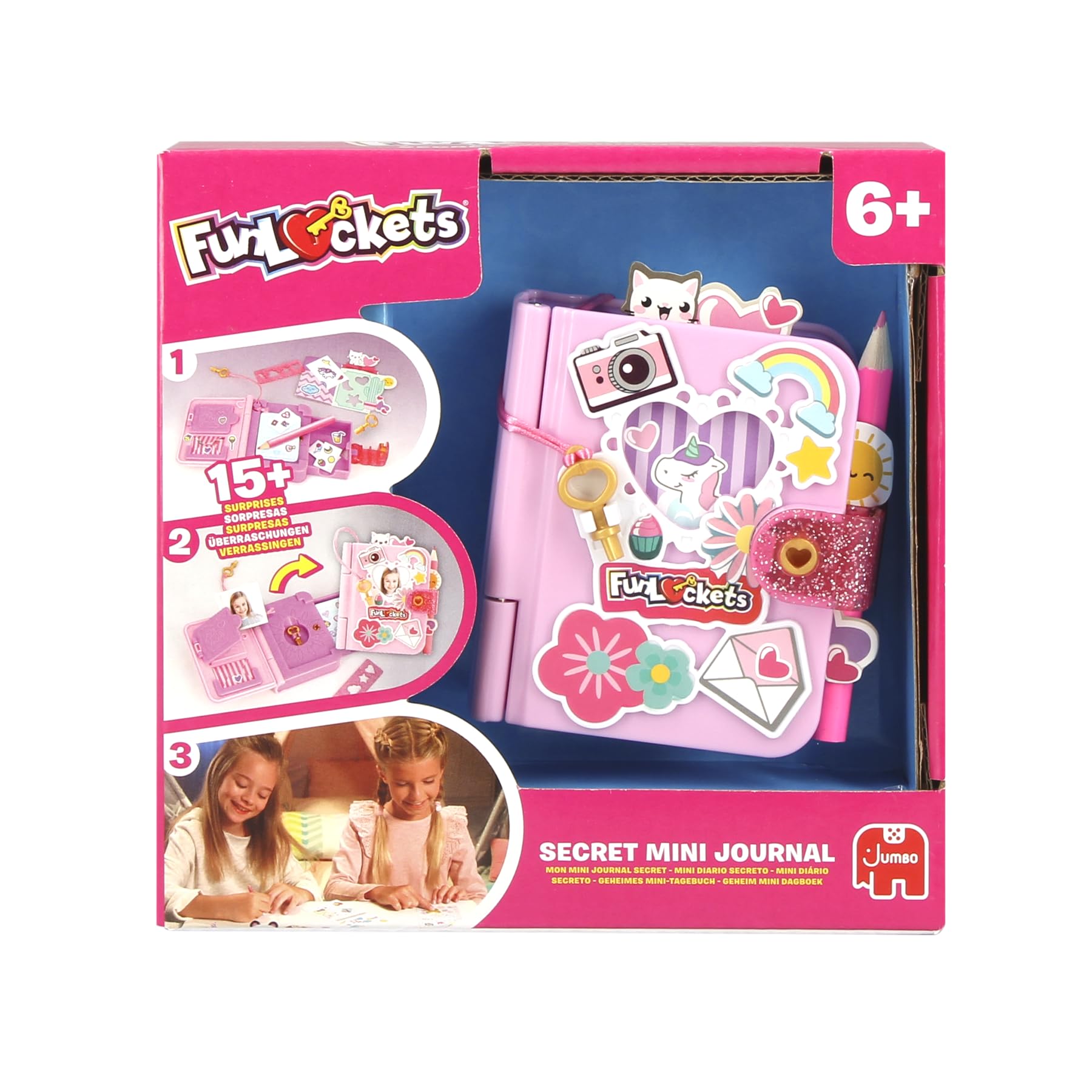 My Mini Secret Journal - Personalisable Personal - Find Keys & Discover Mysteries; More than 15 Surprises Inside! Creative Toy for Children, Stationery, Girls, from 6 Years Old