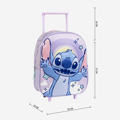 CERDÁ LIFE'S LITTLE MOMENTS Unisex Kid's Infantil Trolley 3D Medidas Mochila Stitch 25.0x31.0x10.0 Cm para Niñ@s Backpack, Mod. 82 cm