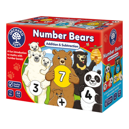 Orchard Toys Number Bears Maths Games for Children to Learn Addition & Subtraction and Number Bonds to 20, First Board Game for Kids, Makes Learning Maths Fun, Educational Toys for 5+ Year Olds